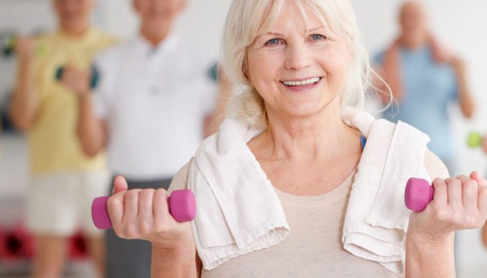 participants of a public wellness class